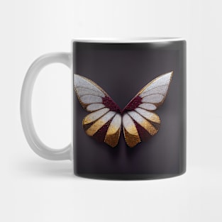 red, diamond and gold butterfly 02 Mug